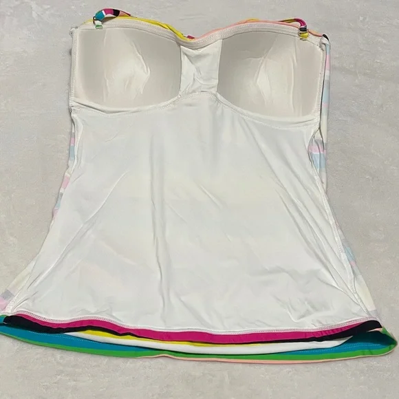 Anne Cole Striped One Piece SwimTankini Top Sz X-Large - Picture 4 of 13